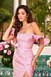 Ava Presley 42319 Ruffle Sleeve Front Bow Dress