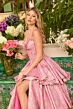 Ava Presley 42321 Tiered Skirt Basque Waist Jacquard Dress