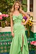 Ava Presley 42329 Bow Neck Strapless Fit And Flare Dress