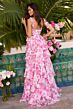 Ava Presley 42332 Floral Ruffle Skirt Sweetheart Neck Dress