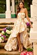 Ava Presley 42344 Bubble Hem Strapless Scoop Neck Dress