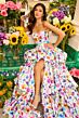 Ava Presley 42360 Floral Sweetheart Neck Bubble Skirt Dress