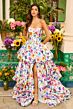Ava Presley 42360 Floral Sweetheart Neck Bubble Skirt Dress
