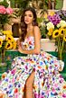 Ava Presley 42360 Floral Sweetheart Neck Bubble Skirt Dress