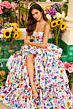 Ava Presley 42360 Floral Sweetheart Neck Bubble Skirt Dress