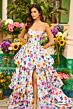 Ava Presley 42360 Floral Sweetheart Neck Bubble Skirt Dress