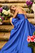 Ava Presley 42366 Bubble Hem Strapless Cutaway Slit Dress