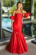 Ava Presley 47172 Puff Sleeve Cutout Bow Back Dress