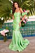 Ava Presley 47172 Puff Sleeve Cutout Bow Back Dress