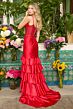 Ava Presley 47176 Cowl Neck Illusion Bodice Dress
