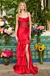 Ava Presley 47176 Cowl Neck Illusion Bodice Dress