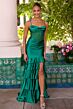 Ava Presley 47176 Cowl Neck Illusion Bodice Dress