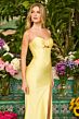Ava Presley 47180 Basque Waist High Slit Strapless Dress