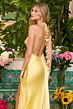 Ava Presley 47181 Cowl Neck High Slit Charmeuse Dress