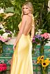 Ava Presley 47181 Cowl Neck High Slit Charmeuse Dress