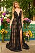 Ava Presley 47185 High Slit A-Line Lace Strappy Back Dress