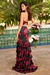 Ava Presley 47188 Cutout Back Strapless Corset Bodice Dress
