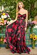 Ava Presley 47190 Sweetheart Neck Ruffle Side Slit Dress