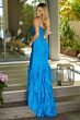 Ava Presley 47200 Ruched Derriere Scoop Neck Dress