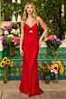 Ava Presley 47203 Spaghetti Strap Midriff Cutout Dress