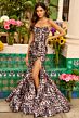 Ava Presley 47206 Lace-Up Back Animal Print Mermaid Dress