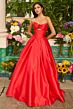 Ava Presley 47223 Pleated Skirt Peak-A-Boo Cutout Dress
