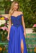 Ava Presley 47249 Off The Shoulder Beaded Basque Waist Dress
