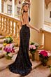 Ava Presley 47250 High Slit Plunging Choker Neck Dress