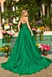 Ava Presley 47255 Peaked Neck Strapless Beaded Bodice Dress