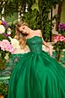Ava Presley 47255 Peaked Neck Strapless Beaded Bodice Dress
