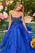 Ava Presley 47271 Strapless Beaded Bodice Layered Skirt Dress