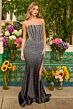 Ava Presley 47277 Corset Bodice Strapless Pearl-Beaded Dress