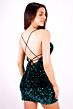 Ava Presley 27829 Lace-Up Back Sequin Dress