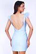 Ava Presley 27832 Feather Straps Pleated Dress