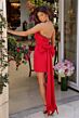 Ava Presley 29115 Bow Back Beaded Side Slit Dress