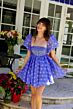 Ava Presley 29128 Puff Sleeve A-Line Polka Dot Dress