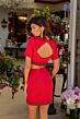 Ava Presley 29152 Cutout Back Short Sleeve 2-Piece Dress