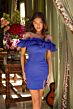 Ava Presley 29163 Ruffle Neck Side Slit Dress