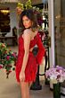 Ava Presley 29165 One-Shoulder Cutout Bodice Beaded Dress
