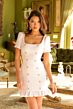 Ava Presley 29806 Square Neck Front Button Dress