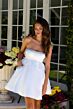 Ava Presley 29837 Strapless Beaded Neck Front Pocket Dress