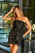 Ava Presley 26310 Ruched Bodice Front Bow Dress
