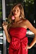 Ava Presley 26310 Ruched Bodice Front Bow Dress