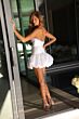 Ava Presley 26316 Drop Waist Strapless Beaded Neck Dress