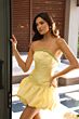 Ava Presley 26316 Drop Waist Strapless Beaded Neck Dress
