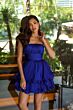 Ava Presley 26378 Layered Skirt Ruched Bodice Dress