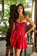 Ava Presley 26396 Embellished Corset Tiered Skirt Dress