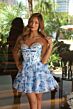Ava Presley 26443 Layered Skirt Strapless Corset Dress