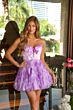 Ava Presley 26448 Ruffle Skirt Corset Top Print Dress