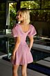 Ava Presley 26704 Buttoned Front Puff Sleeve Dress